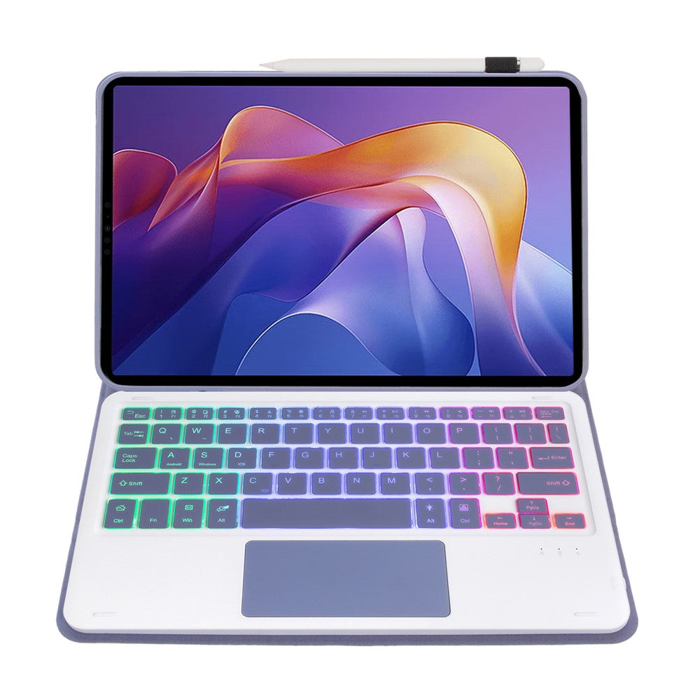 A0N15-AS For Xiaomi Redmi Pad 2 11 Detachable Leather Case Bluetooth-Compatible Keyboard with Touchpad and Backlit