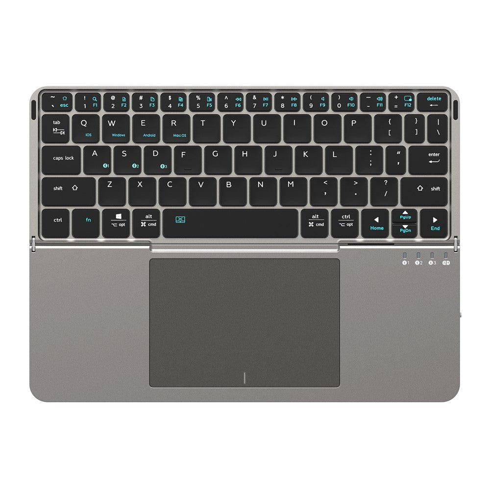 DUX DUCIS OK Fold Series Touchpad Keyboard for Tablet / Phone Two-Fold Design Bluetooth-Compatible 5.0 Keyboard