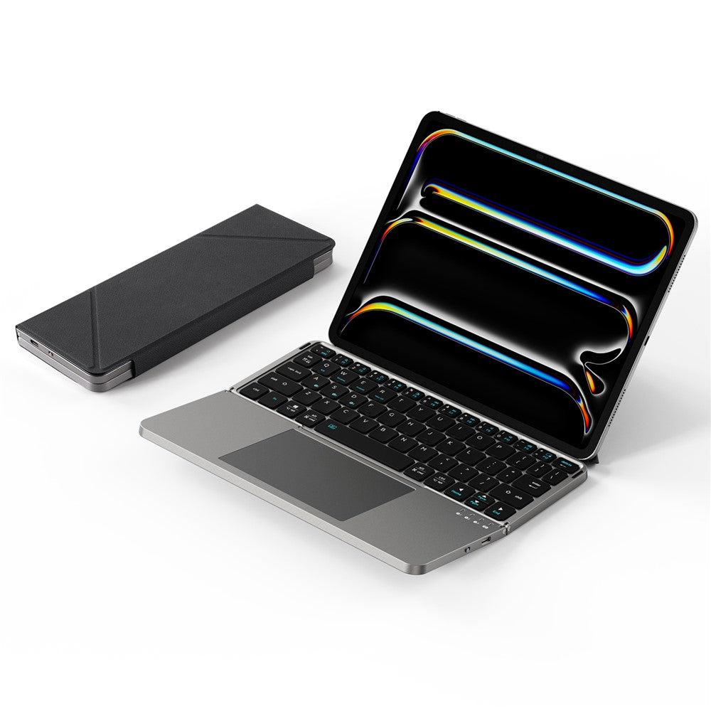 DUX DUCIS OK Fold Series Touchpad Keyboard for Tablet / Phone Two-Fold Design Bluetooth-Compatible 5.0 Keyboard