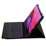 AM30-AS For Lenovo Yoga Tab Plus Detachable Bluetooth-Compatible Touchpad Backlit Keyboard Leather Tablet Case