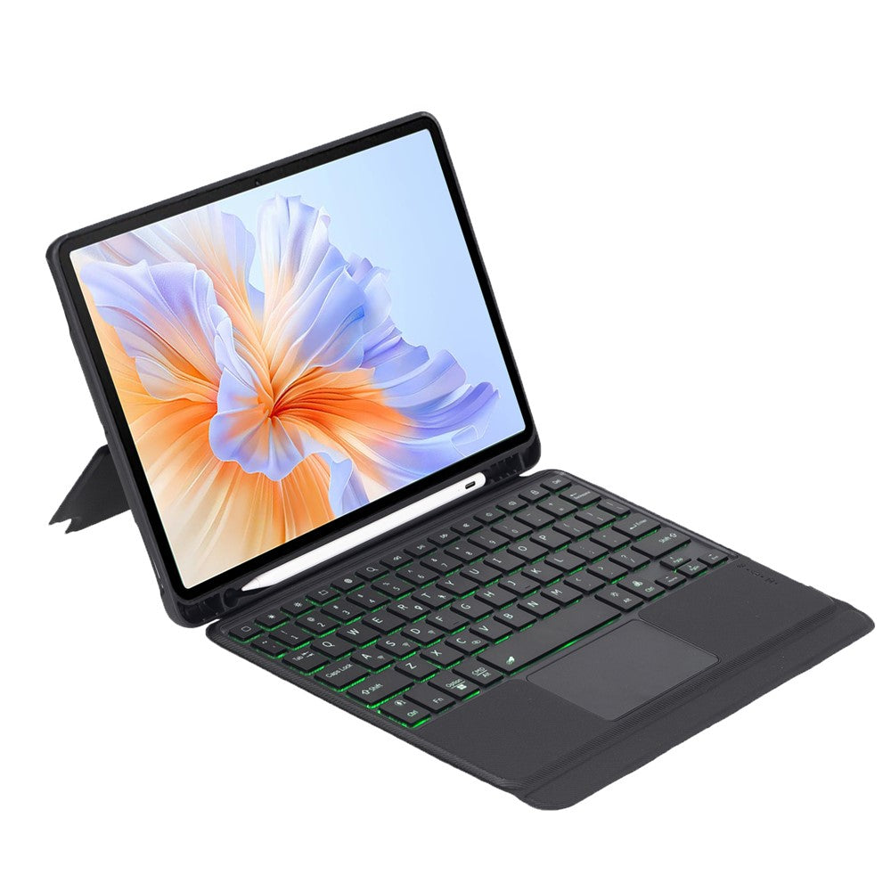 TH27-AS For Honor Pad V9 / Pad GT Backlit Touchpad Bluetooth-Compatible Keyboard Leather Case