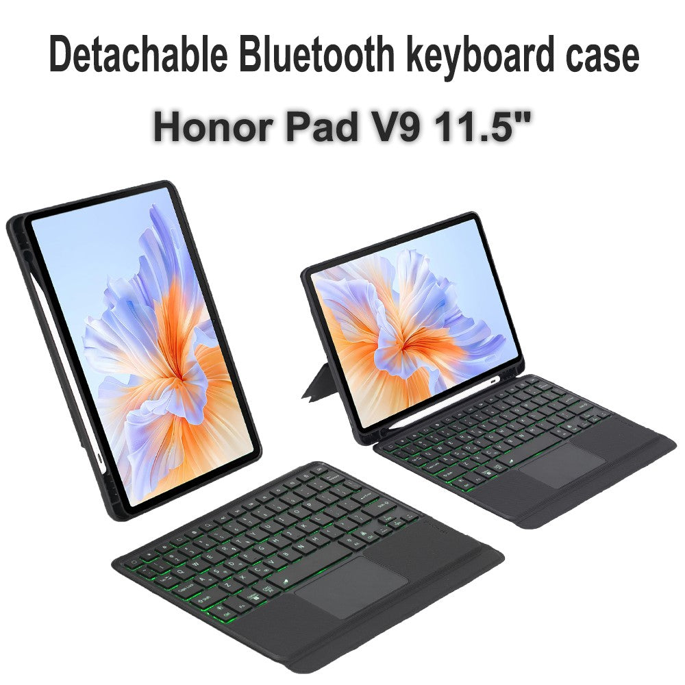 TH27-AS For Honor Pad V9 / Pad GT Backlit Touchpad Bluetooth-Compatible Keyboard Leather Case