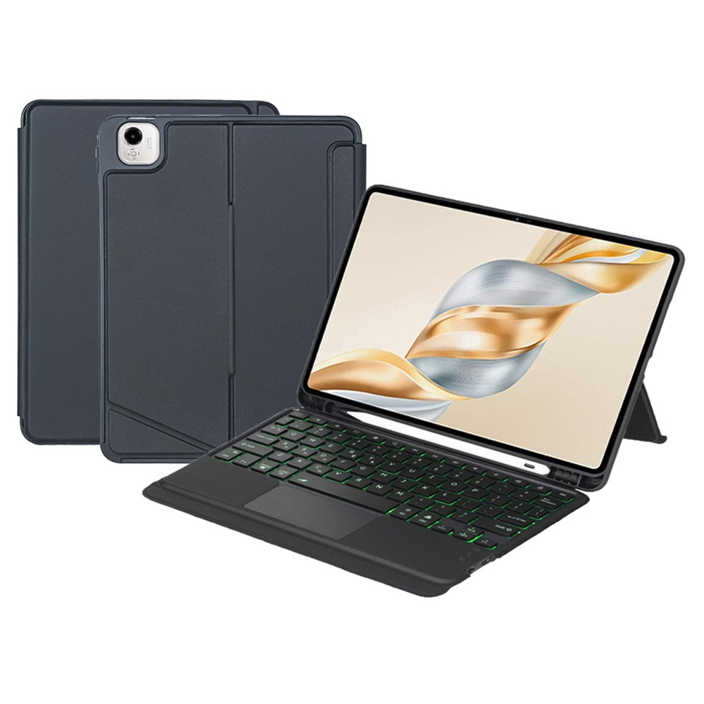 TH28-AS For Honor Pad X9 Pro / Pad X9a Backlit Touchpad Bluetooth-Compatible Keyboard Leather Case