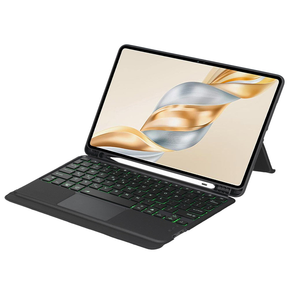 TH28-AS For Honor Pad X9 Pro / Pad X9a Backlit Touchpad Bluetooth-Compatible Keyboard Leather Case