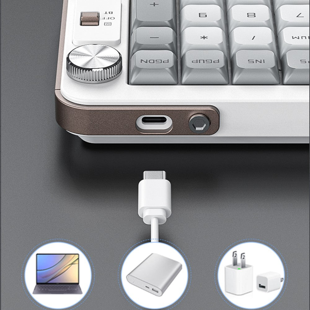 IMICE AN-800 99 Taster 2.4G + Bluetooth-kompatibelt trådløst tastatur saksekontakt genopladeligt tastatur