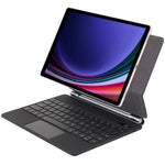 Bluetooth-kompatibelt tangentbordsfodral för Samsung Galaxy Tab S9 FE X510 X516 / S9 X710 X716B X718U / S8 X700 X706 / S7 T870 med styrplatta och bakgrundsbelysning