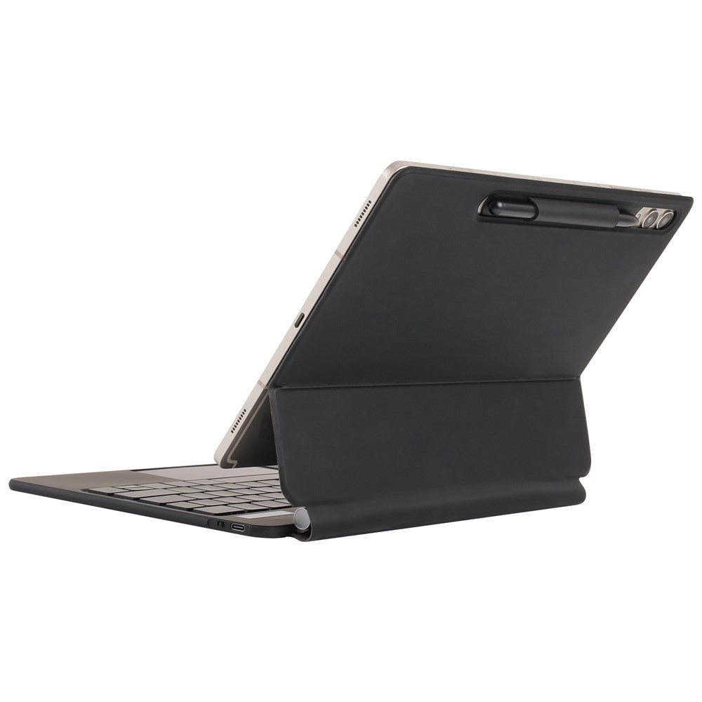 Bluetooth-kompatibelt tangentbordsfodral för Samsung Galaxy Tab S9 FE X510 X516 / S9 X710 X716B X718U / S8 X700 X706 / S7 T870 med styrplatta och bakgrundsbelysning