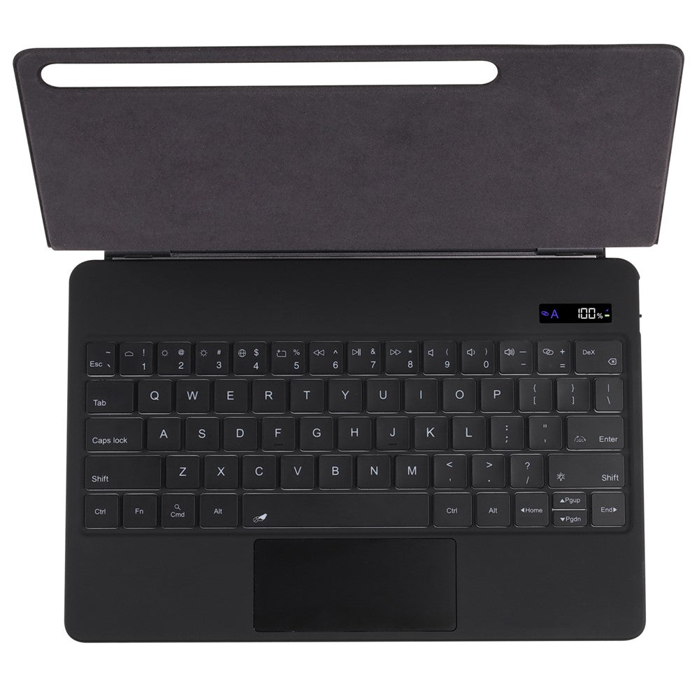 Bluetooth-kompatibelt tangentbordsfodral för Samsung Galaxy Tab S9 FE X510 X516 / S9 X710 X716B X718U / S8 X700 X706 / S7 T870 med styrplatta och bakgrundsbelysning