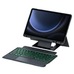 Til Samsung Galaxy Tab S9 FE / Tab S9 X710 / 716B / 718U Flydende Bluetooth-kompatibelt Tastatur Stand Etui med Baggrundsbelysning