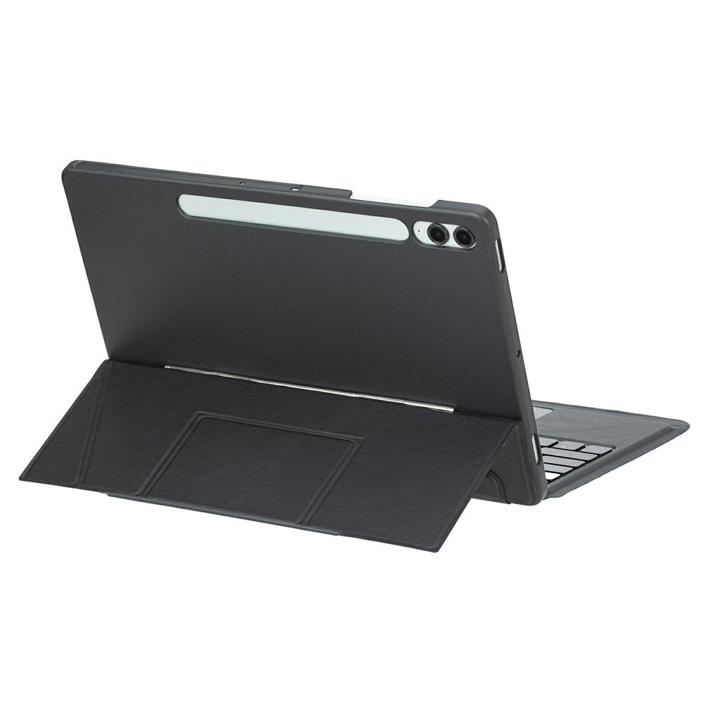 Bluetooth-kompatibelt tastatur til Samsung Galaxy Tab S10+ X820 / S9 FE+ X610 / X616 / S9+ X810 / X816B / X818U etui med flydende stander