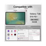For Samsung Galaxy Tab S10 FE+ X620 / X626B Detachable Backlit Touchpad Keyboard Case Stand Cover