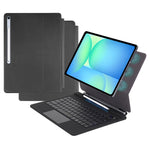 P820 For Samsung Galaxy Tab S10 FE+ X620 / X626B Floating Magnetic Keyboard Case with Backlit, Multi-Angle Stand