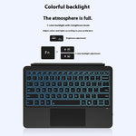 WP-12 For Microsoft Surface Pro 12 Inch Magnetic Wireless Bluetooth-compatible Keyboard with 7-Color Backlit