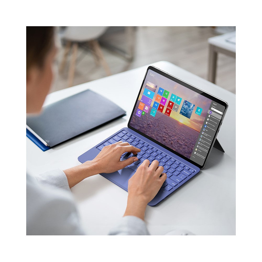 WP-12 For Microsoft Surface Pro 12 Inch Magnetic Wireless Bluetooth-compatible Keyboard with 7-Color Backlit