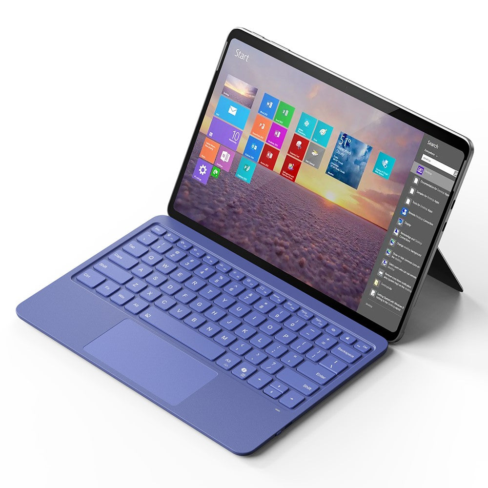 WP-12 For Microsoft Surface Pro 12 Inch Magnetic Wireless Bluetooth-compatible Keyboard with 7-Color Backlit