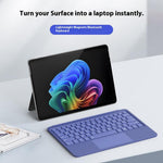 WP-12 For Microsoft Surface Pro 12 Inch Magnetic Wireless Bluetooth-compatible Keyboard with 7-Color Backlit