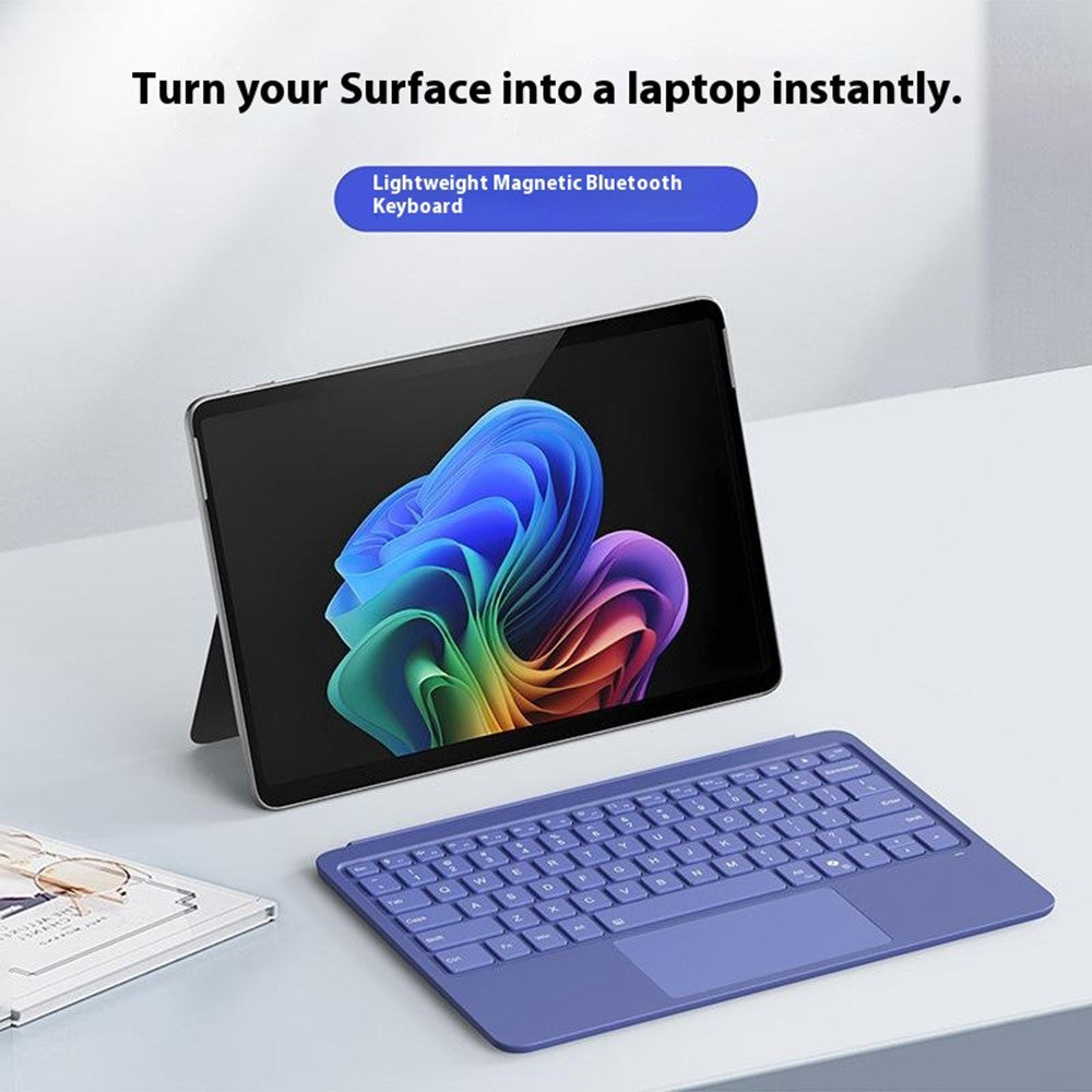 WP-12 For Microsoft Surface Pro 12 Inch Magnetic Wireless Bluetooth-compatible Keyboard with 7-Color Backlit