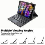 AM32-A For Lenovo Xiaoxin Pad Pro GT Leather TPU Tablet Cover with Touchpad Bluetooth-Compatible Keyboard