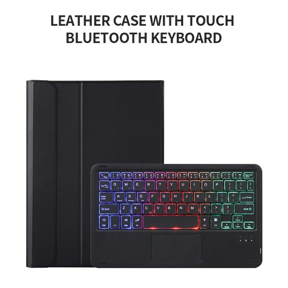 AM32-AS Til Lenovo Xiaoxin Pad Pro GT Læder Tabletcover med Baggrundsbelyst Touchpad Trådløst Tastatur