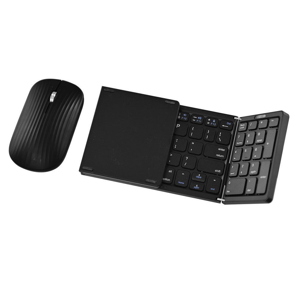 B089 Wireless Keyboard Mouse Set Foldable Mini Bluetooth-Compatible Keyboard for Tablet Laptop