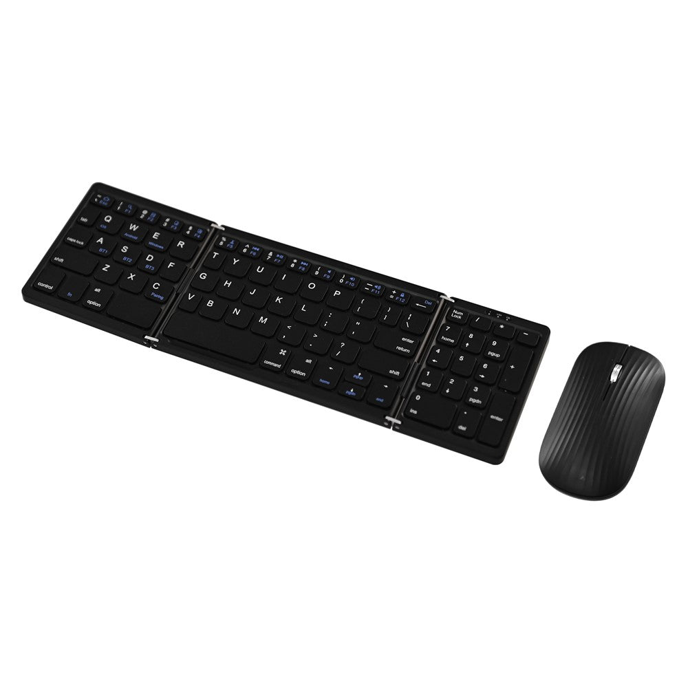 B089 Wireless Keyboard Mouse Set Foldable Mini Bluetooth-Compatible Keyboard for Tablet Laptop