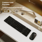 B089 Wireless Keyboard Mouse Set Foldable Mini Bluetooth-Compatible Keyboard for Tablet Laptop