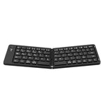 F88 66 Keys Folding Keyboard Dual Fold Bluetooth-compatible Keyboard with Phone Bracket for PC Tablet Phone