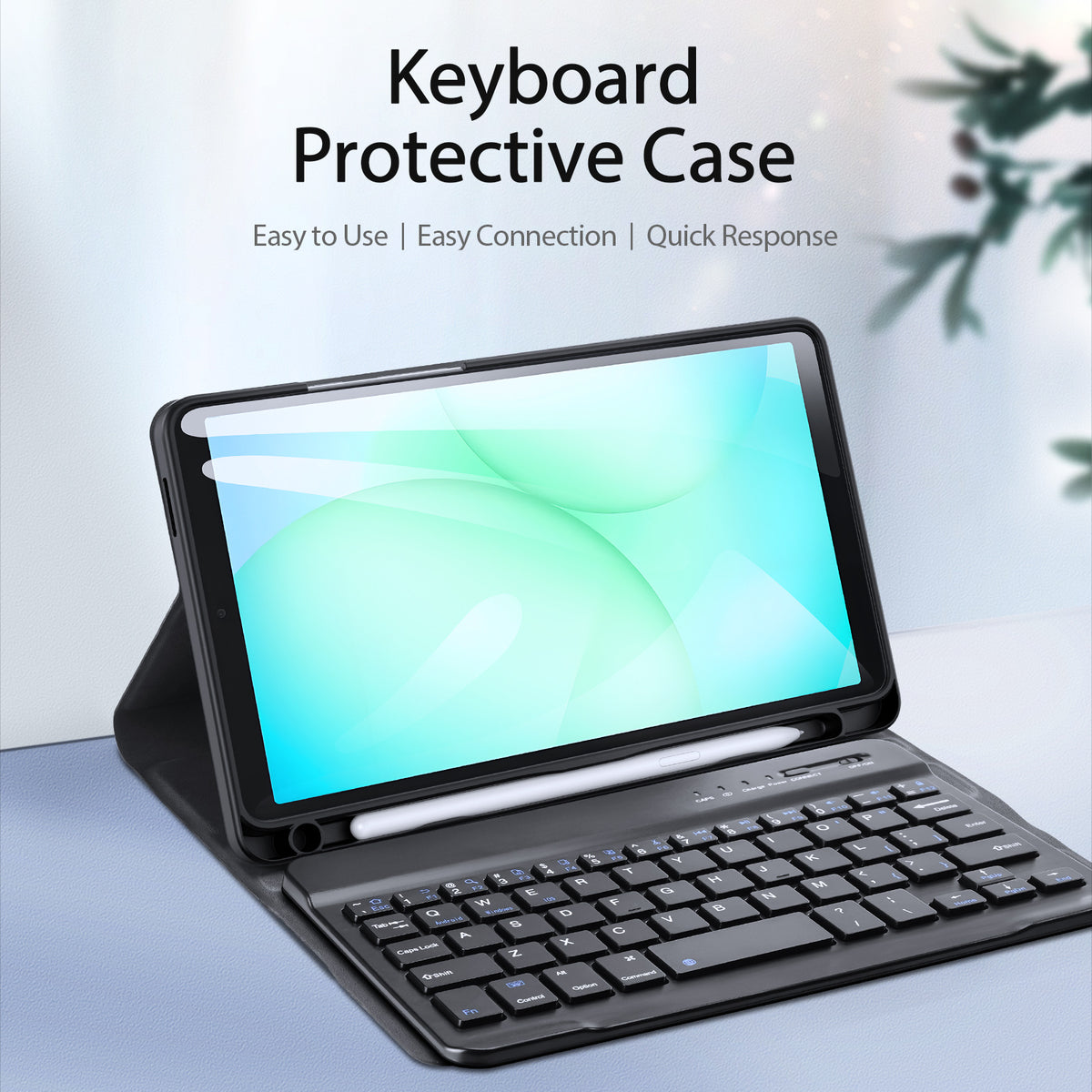 DUX DUCIS For Samsung Galaxy Tab A9 / Galaxy Tab A11 Bluetooth-compatible Keyboard  TK Series Leather Cover Stand with Touchpad