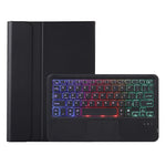 A730B-AS til Samsung Galaxy Tab S11 Aftageligt læderetui Bluetooth-kompatibelt touchpad-tastatur med baggrundslys og penneholder