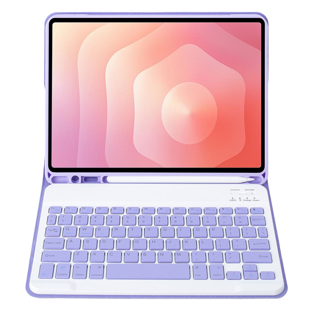 A730B til Samsung Galaxy Tab S11 aftageligt læderetui Bluetooth-kompatibelt tastatur med penneåbning