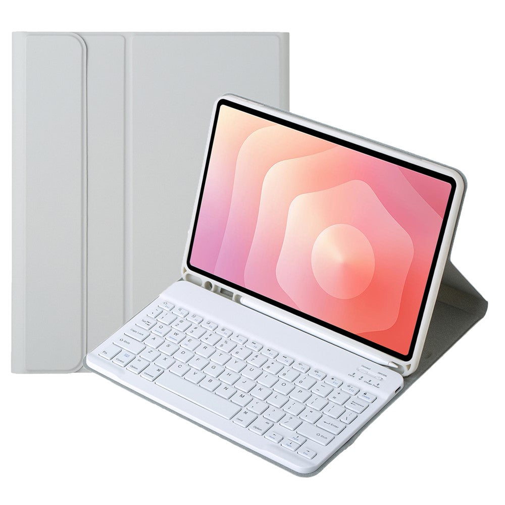 A730B til Samsung Galaxy Tab S11 aftageligt læderetui Bluetooth-kompatibelt tastatur med penneåbning