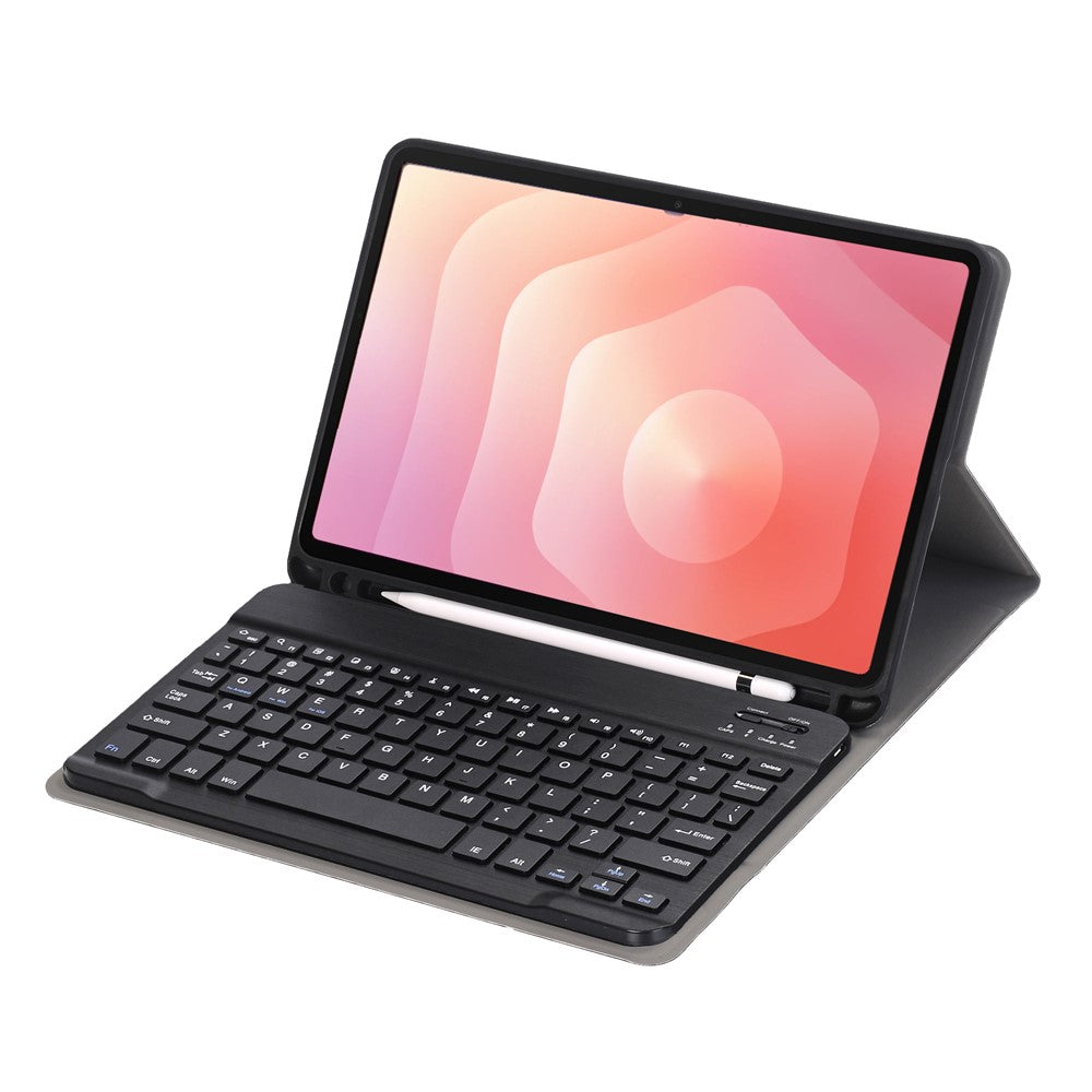 A730B til Samsung Galaxy Tab S11 aftageligt læderetui Bluetooth-kompatibelt tastatur med penneåbning