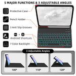 SK-S11D for Samsung Galaxy Tab S11 SM-X730 / SM-X736 / SM-X736B Protective Case with Detachable Backlit Wireless Keyboard