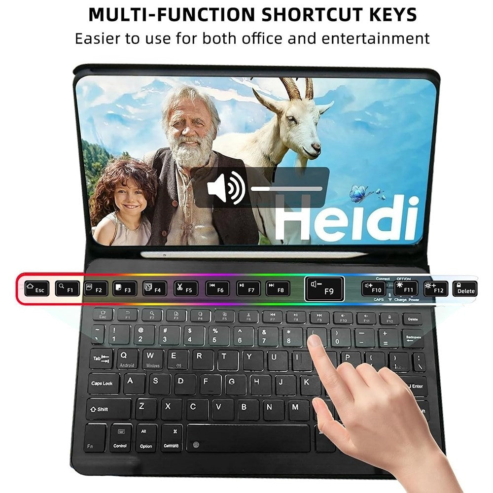 SK-S11D for Samsung Galaxy Tab S11 SM-X730 / SM-X736 / SM-X736B Protective Case with Detachable Backlit Wireless Keyboard