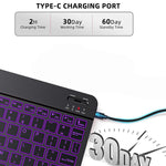 SK-S11D for Samsung Galaxy Tab S11 SM-X730 / SM-X736 / SM-X736B Protective Case with Detachable Backlit Wireless Keyboard