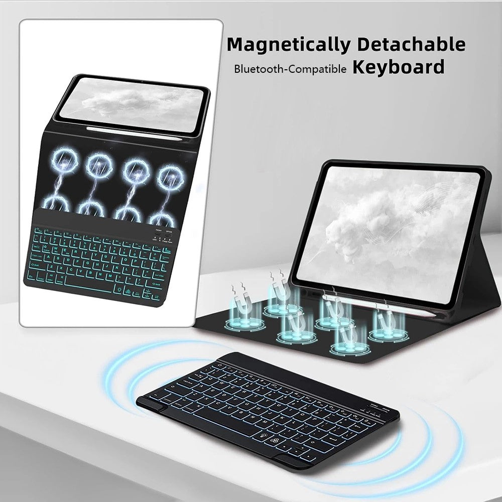 SK-S11D for Samsung Galaxy Tab S11 SM-X730 / SM-X736 / SM-X736B Protective Case with Detachable Backlit Wireless Keyboard