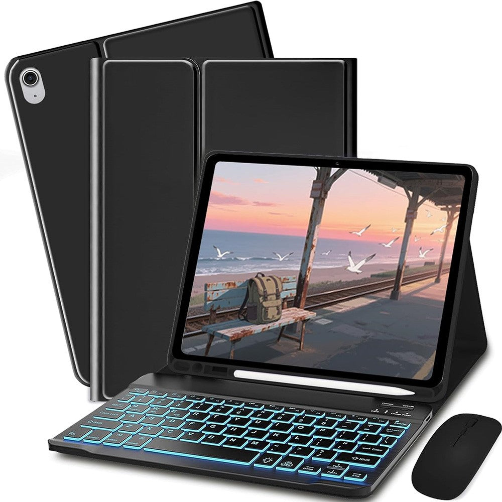 SK-S11D Protective Case with Keyboard / Mouse for Samsung Galaxy Tab S11 SM-X730 / SM-X736 / SM-X736B Detachable Backlit Wireless Keyboard Cover