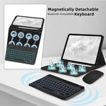 SK-S11D Protective Case with Keyboard / Mouse for Samsung Galaxy Tab S11 SM-X730 / SM-X736 / SM-X736B Detachable Backlit Wireless Keyboard Cover
