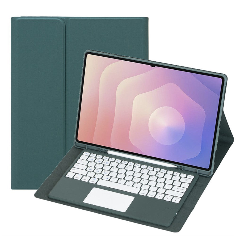 A930B-A Til Samsung Galaxy Tab S11 Ultra Bluetooth-kompatibelt Touchpad Tastatur Aftageligt Læderetui med Penneholder
