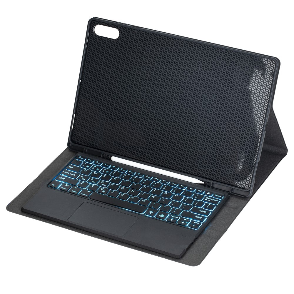 A930B-AS For Samsung Galaxy Tab S11 Ultra Bluetooth-compatible Touchpad Keyboard Detachable Leather Case with Backlit and Pen Slot