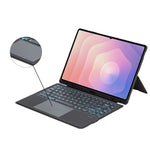 T930B-AS For Samsung Galaxy Tab S11 Ultra Detachable Bluetooth-compatible Keyboard Stand Case with Touchpad and Backlit