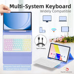 RGB-S11 For Samsung Galaxy Tab S11 Bluetooth-compatible Keyboard PU Leather Stand Case with RGB Backlit