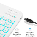 RGB-S11 For Samsung Galaxy Tab S11 Bluetooth-compatible Keyboard PU Leather Stand Case with RGB Backlit