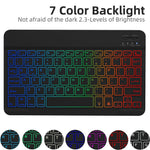RGB-S11 For Samsung Galaxy Tab S11 Bluetooth-compatible Keyboard PU Leather Stand Case with RGB Backlit