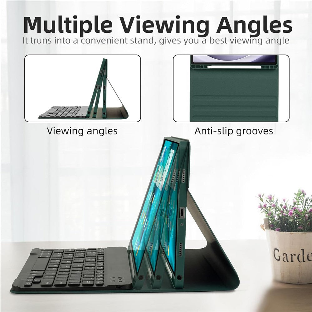 RGB-S11 For Samsung Galaxy Tab S11 Bluetooth-compatible Keyboard PU Leather Stand Case with RGB Backlit