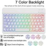 RGB-S11 For Samsung Galaxy Tab S11 Bluetooth-compatible Keyboard PU Leather Stand Case with RGB Backlit
