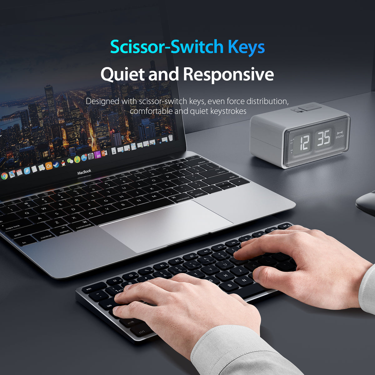 DUX DUCIS Aluminum Alloy Keyboard Wireless Keyboard LK mini Series Aluminum Alloy Keyboard for Laptops/Tablets/Phones