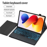 A0N19-AS For Xiaomi Redmi Pad 2 Pro / Poco Pad M1 Detachable Bluetooth-compatible Keyboard Stand Case with Touchpad and Backlit