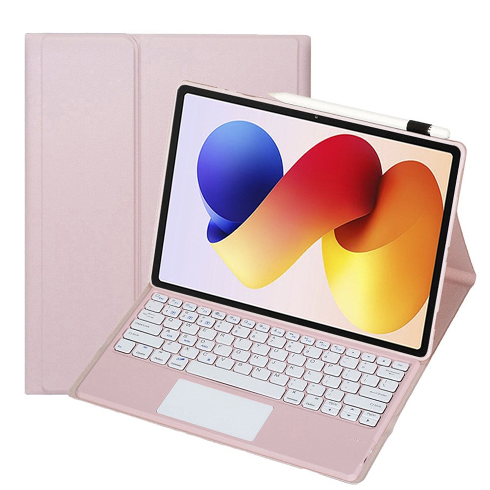 A0N19-A For Xiaomi Redmi Pad 2 Pro / Poco Pad M1 Detachable Bluetooth-compatible Keyboard Stand Case with Touchpad