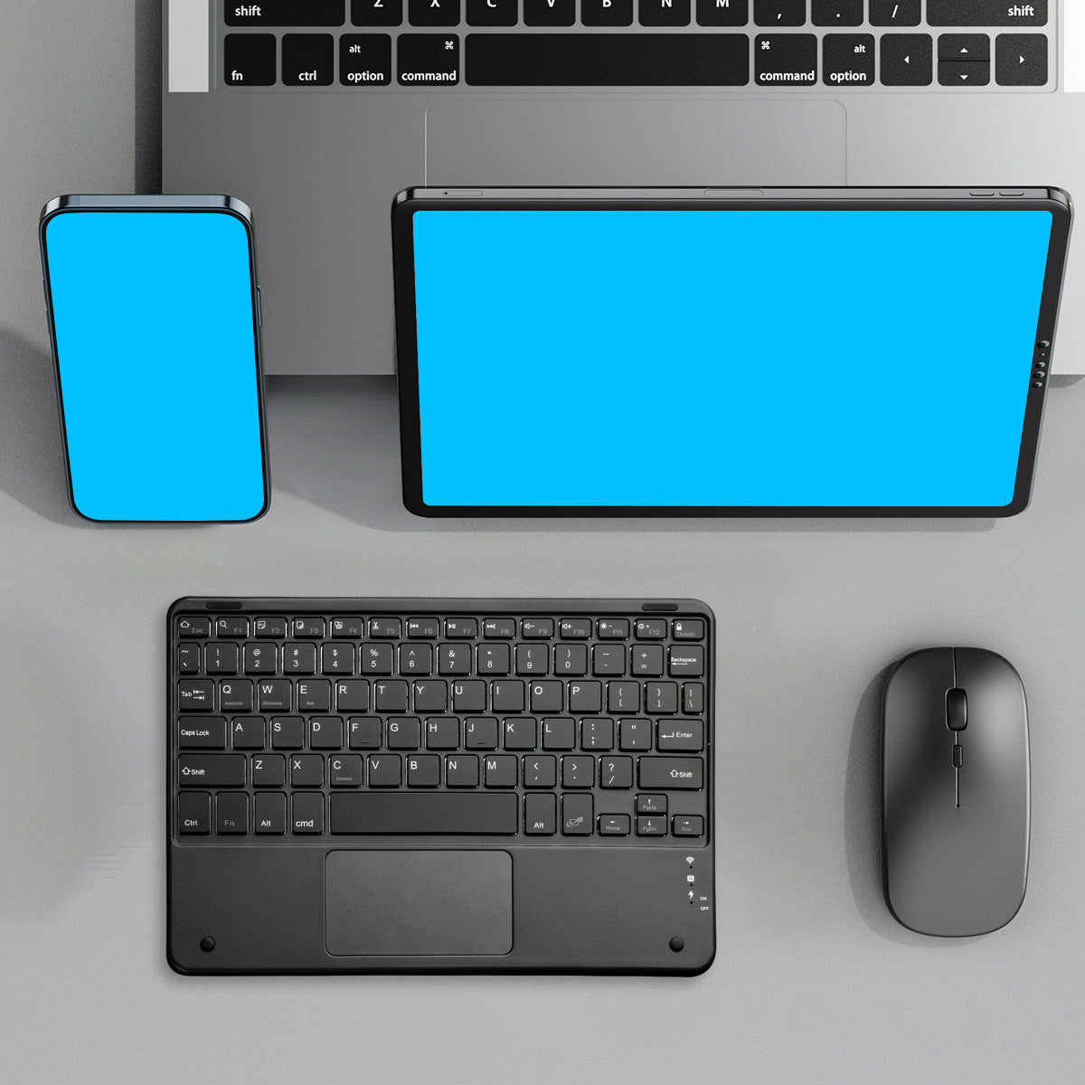 Ultra Thin Wireless Keyboard Magnetic Bluetooth-compatible 5.2 Keyboard with Smart Gesture Control Touchpad